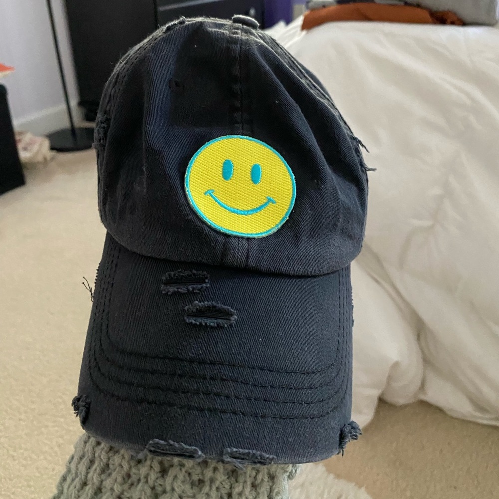 Smiley face baseball hat
